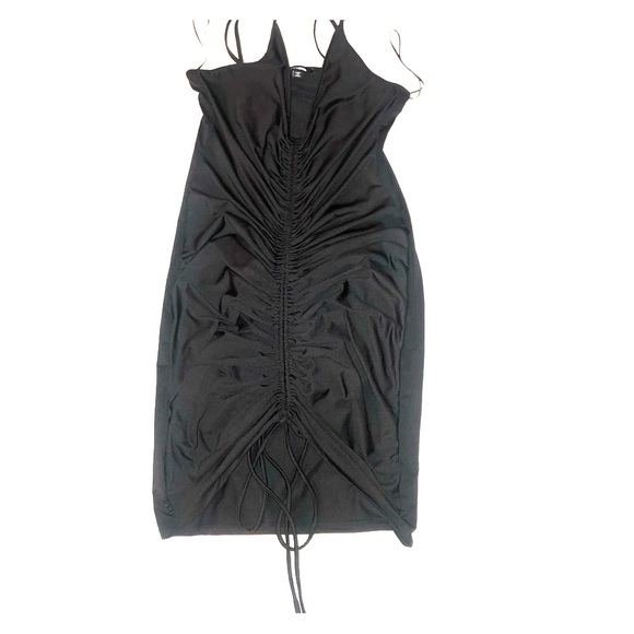 Fashion Nova Ruched Dress - Black - Picture 2 of 2